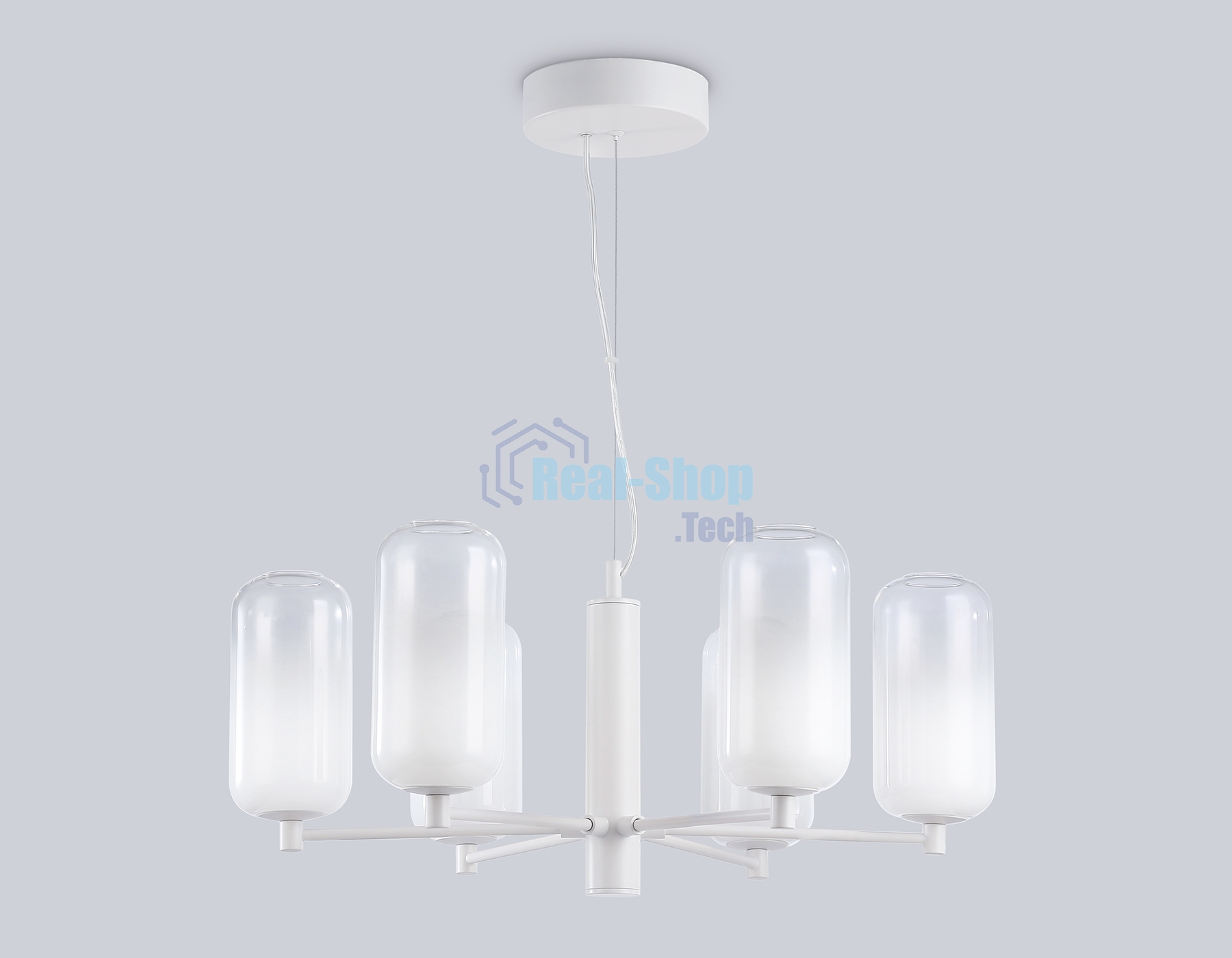 Подвесной светодиодный светильник Ambrella light LH11107/6 WH/FR белый/белый матовый 24W 3000K D630*280