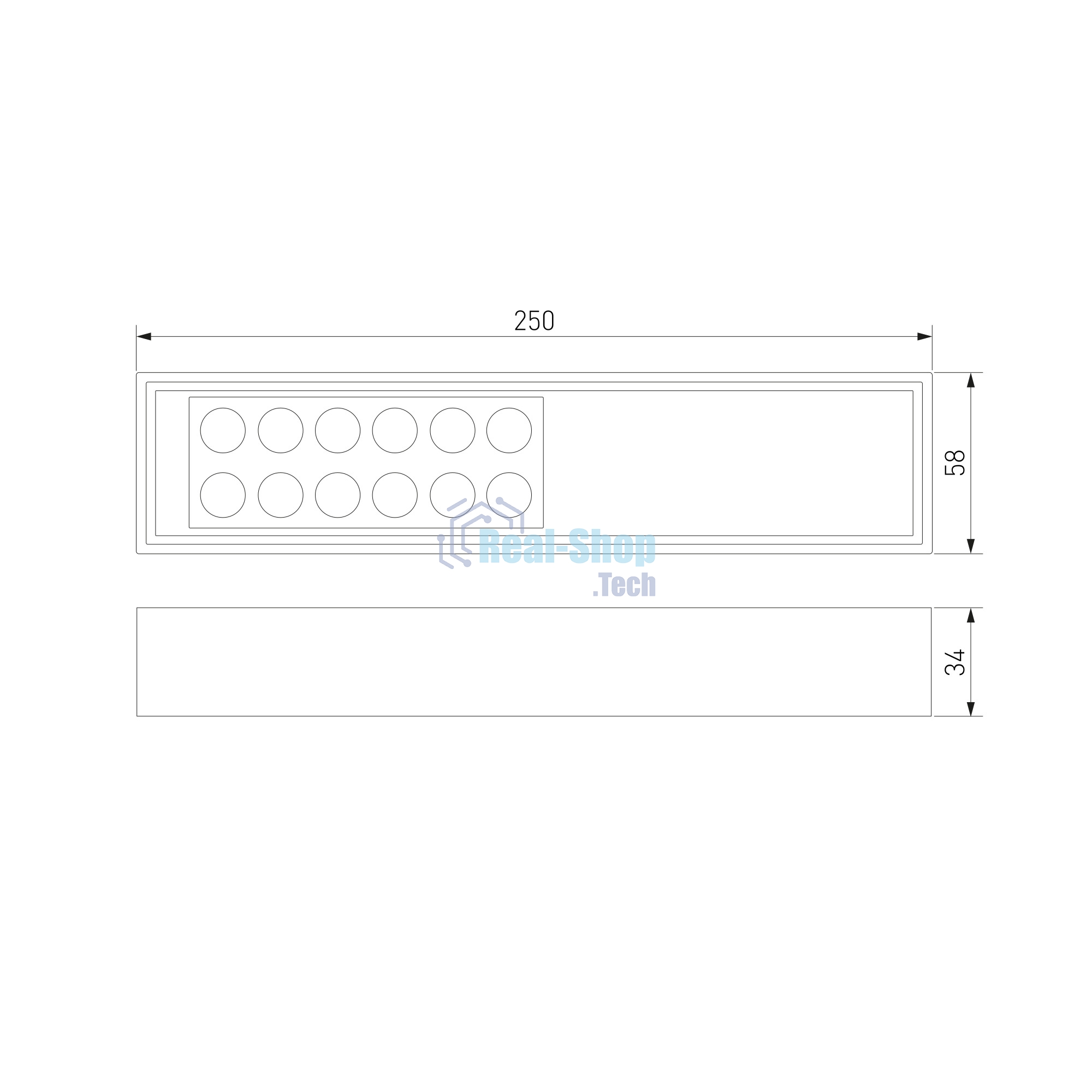 25114/LED 9W 4000K / Светильник потолочный светодиодный / черный