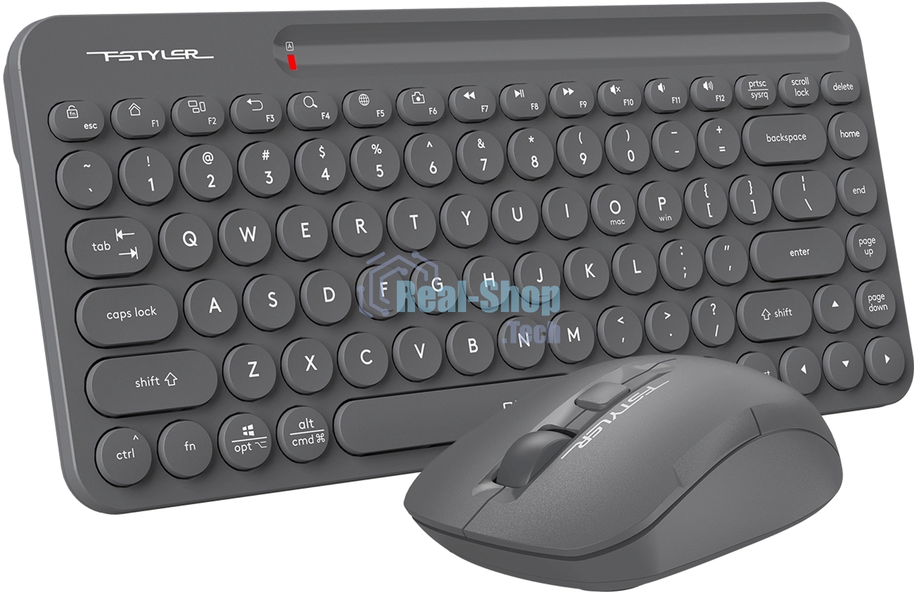 Комплект клавиатура+мышь A4Tech FStyler FG3200 Air2 беспроводной, USB, 2000 DPI, серый