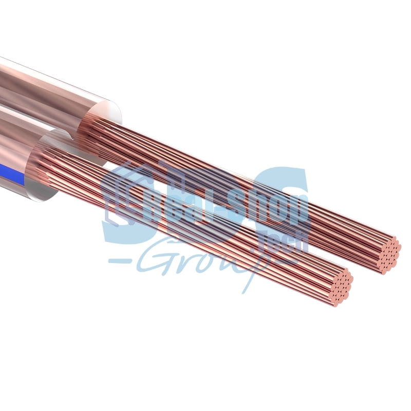 Кабель акустический Rexant 2х1,50 мм², прозрачный BLUELINE, мини-бухта 5 м