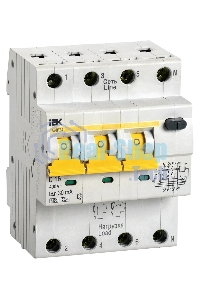 Выключатель автоматический дифференциального тока 4п (3P+N) C 16А 30мА тип A 6кА АВДТ-34 ИЭК MAD22-6-016-C-30
