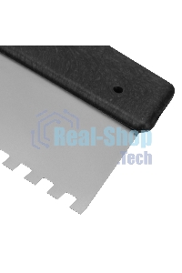 Шпатель из нержавеющей стали Сибртех 150 мм, зуб 8х8 мм, пластмассовая ручка