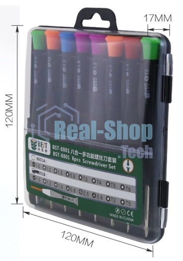 Набор отверток Best BST-8801B 8 в 1 черный