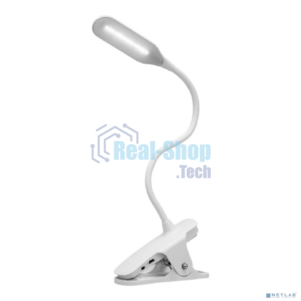 Светильник настольный Click 4 Вт 4000 К диммируемый 3 ступени, заряжаемый (автономный режим 3 часа), прищепка, LED Rexant