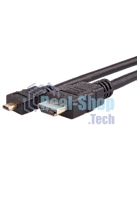 Кабель VCOM/TELECOM HDMI-19M -- MicroHDMI-19M ver 2.0+3D/Ethernet,1m Telecom TCG206-1M