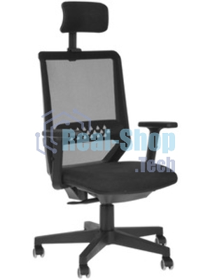 Кресло Бюрократ EXPERT TW-01 черный, сетка, подголовник