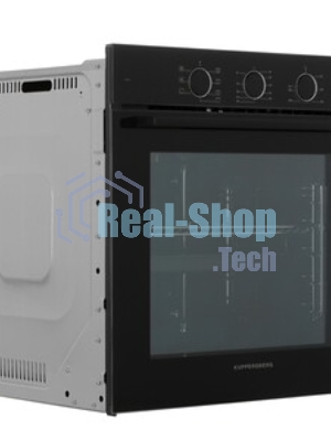 Духовой шкаф Kuppersberg HO 603 Black Glass, High-Tech, 78 л, поворотное управление, таймер, 6 режимов, макс. температура 310 градусов, энергоэффективность А, цвет черный, цвет фурнитуры черный