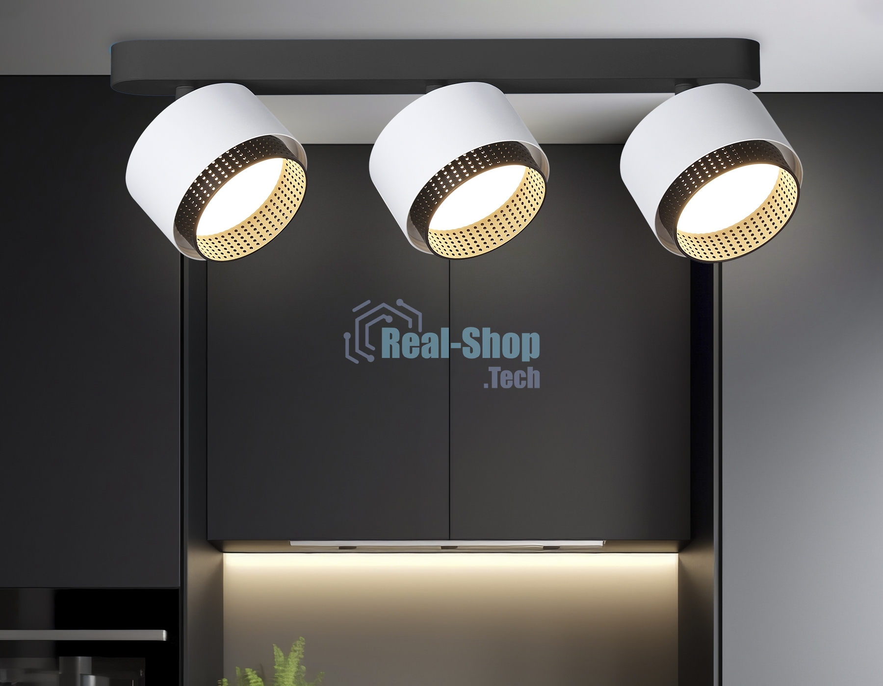 Светильник Ambrella light TN71291/3 WH/BK белый/черный GX53/3 max 12W 400*95*137