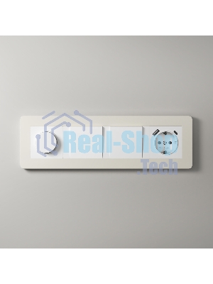 Рамка на 4 поста WERKEL Split (айвори/белый, soft-touch) W0043066