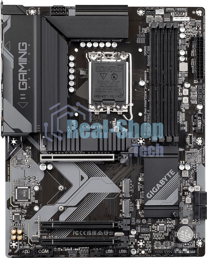 Материнская плата Gigabyte B760 GAMING X, LGA 1700, Intel B760, 4xDDR5, 4xSATA, 3xM.2, 1xPCI-E 4.0 x16, 2xPCI-E 3.0 x1, 1xHDMI, 1xDP, 1x 2.5Gb LAN, 1xUSB 3.2 Gen 2, 1xUSB 3.2 Gen 1, 5xUSB 2.0, 6x3.5 мм, 7.1, ATX