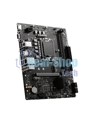 Материнская плата MSI PRO H610M-E, LGA 1700, Intel H610, 2xDDR5, 4xSATA, 1xM.2, 1xPCIe 4.0 x16, 1xPCIe 4.0 x1, 1xHDMI, 1xVGA, 1xRJ45 1Gb, 2xUSB-A 3.2 Gen 1, 4xUSB-A 2.0, 3x3.5мм, 7.1, mATX
