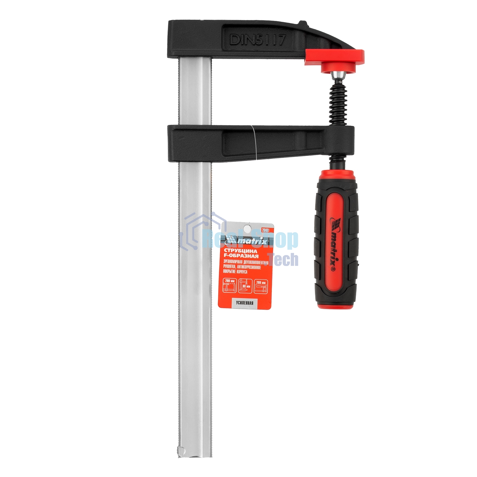 Струбцина F-образная Matrix, усиленная, 200 х 80 х 280 мм