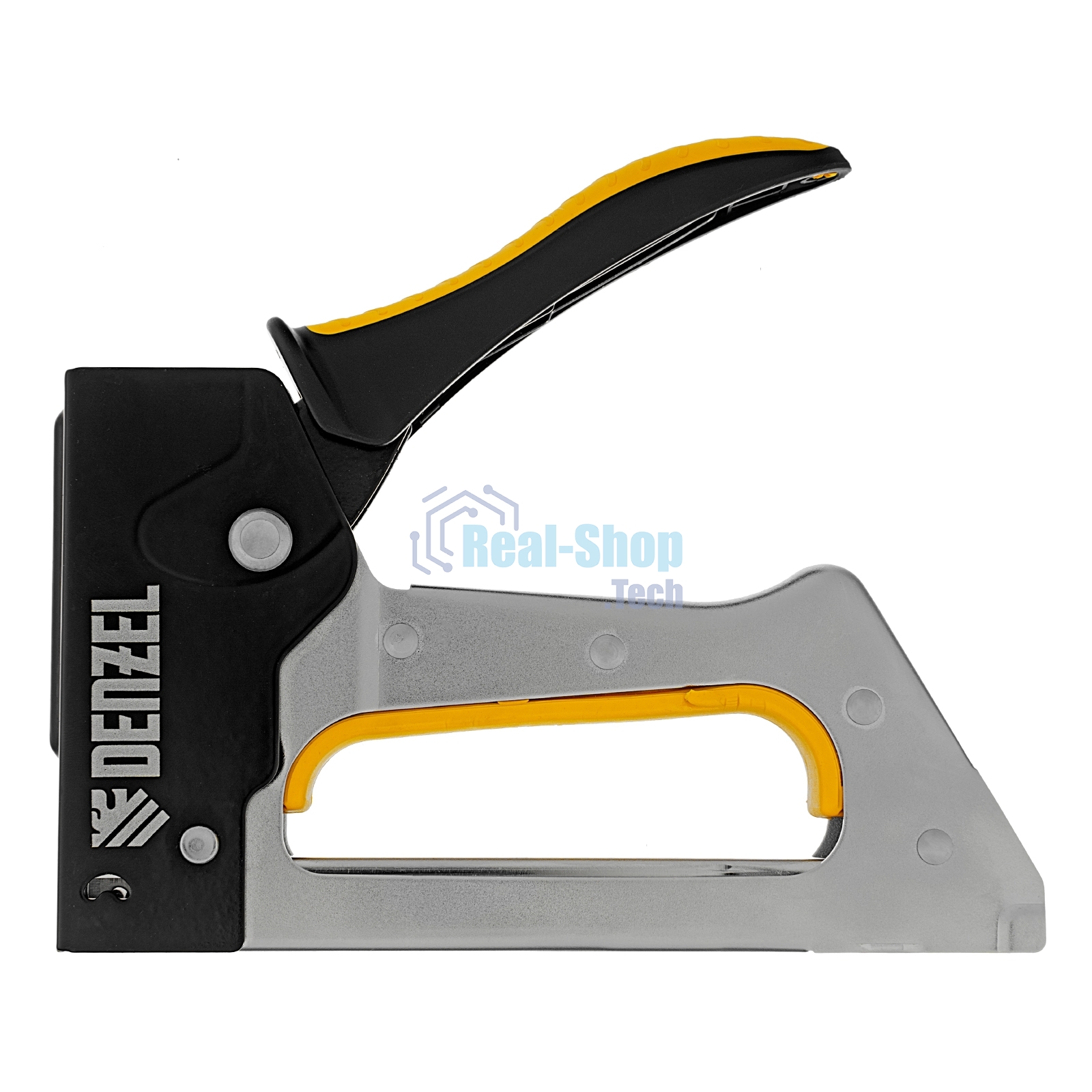 Степлер металлический Denzel скобы в комплекте, 2К рукоятка, тип 53, 6-10 мм