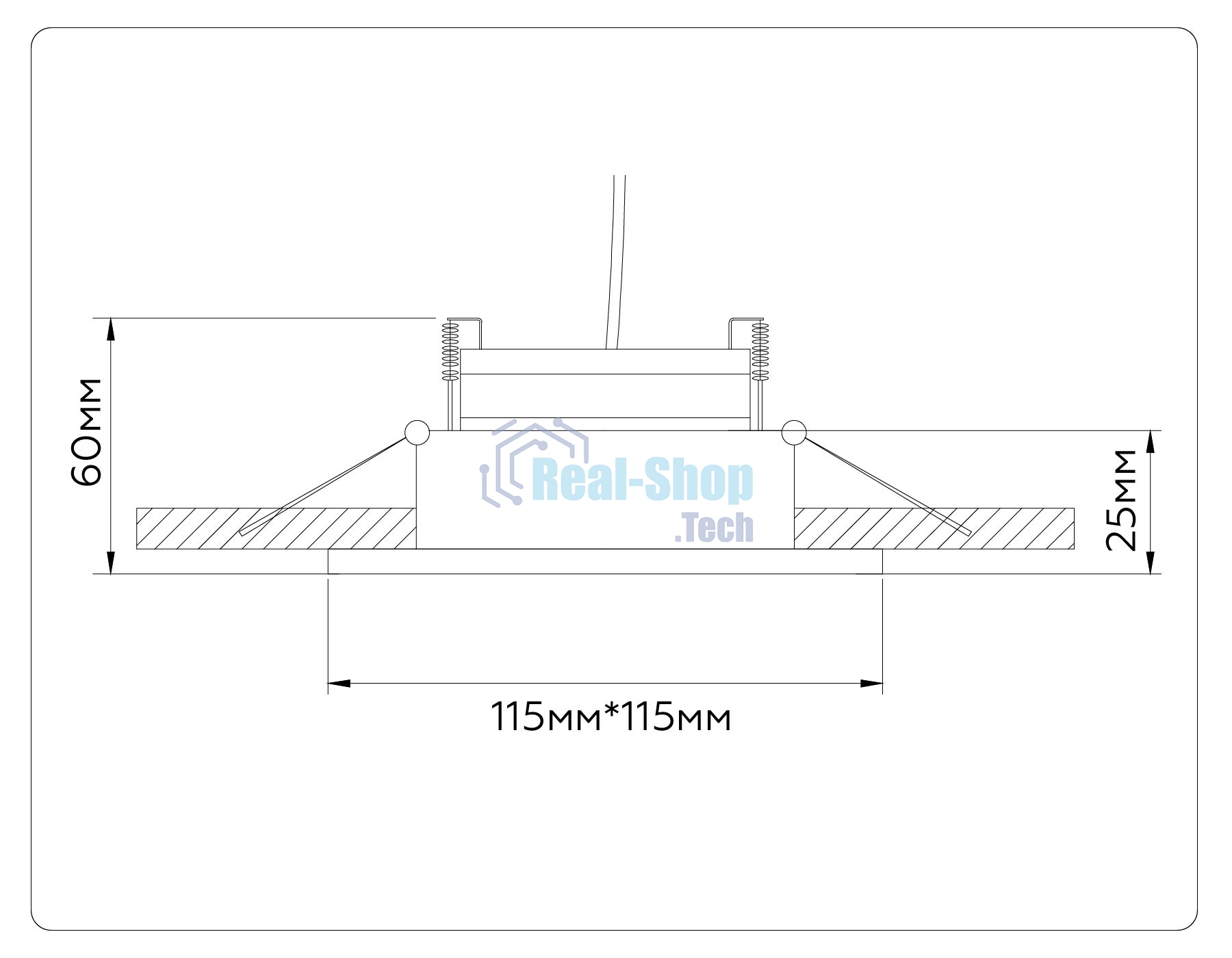 Светильник Ambrella light TN52341 SWH/GWH белый песок/белый глянец GX53 max 12W 115*115*25