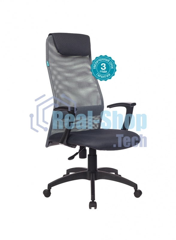 Кресло руководителя Бюрократ KB-8N/DG/TW-12 серый TW-04 TW-12 сетка