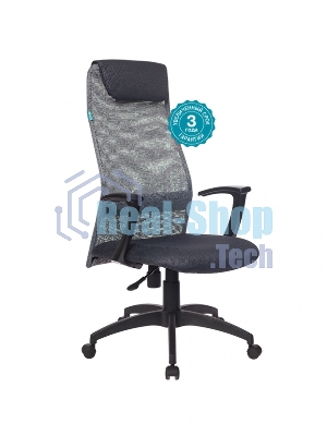 Кресло руководителя Бюрократ KB-8N/DG/TW-12 серый TW-04 TW-12 сетка