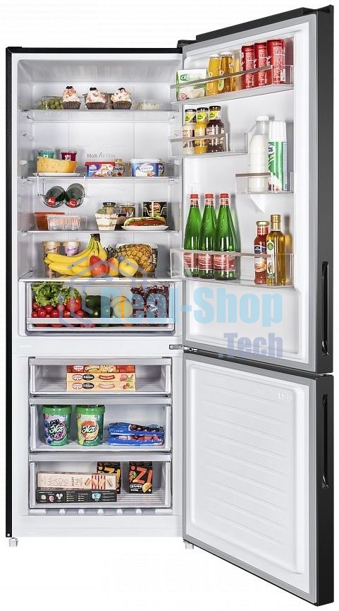 Холодильник Maunfeld MFF1857NFSB черный мат. инвертер двухкамерный 336/117л морозилка снизу