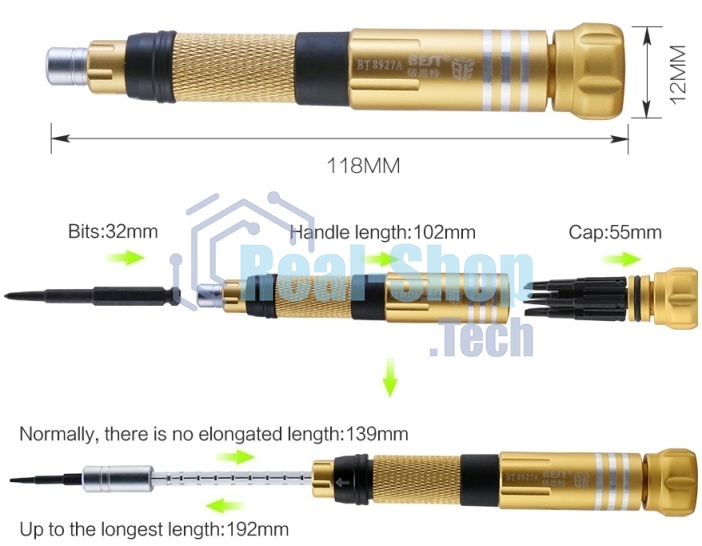 Отвертка со сменными насадками Best BST-8927A