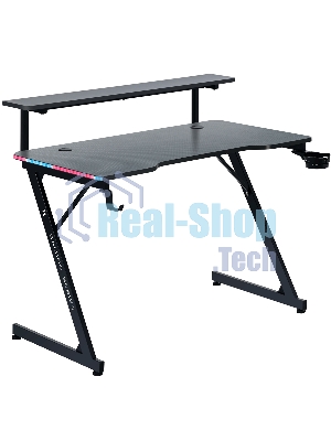 Стол игровой Defender Adamant полка, подвесы, черный, МДФ, RGb