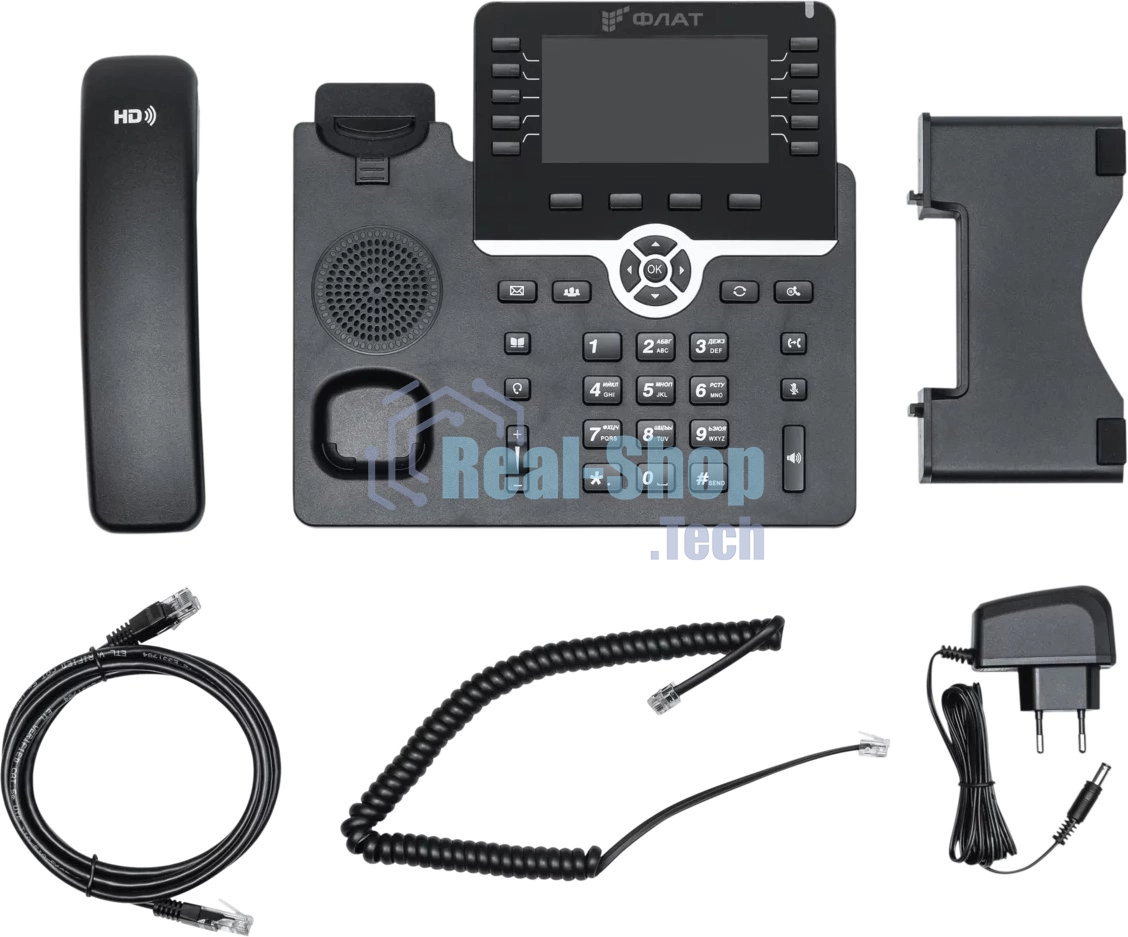 Телефон IP Флат Flat-Phone-B10/RU черный