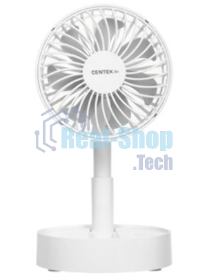 Вентилятор Centek CT-5044 белый, настольный, 4 Вт, 3 скорости, 10 см