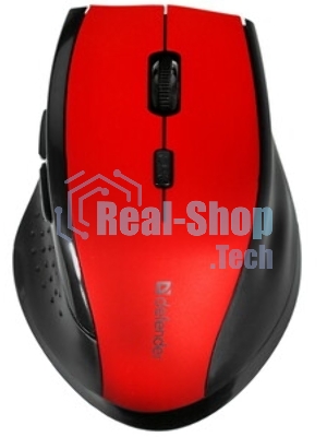 Мышь беспроводная Defender Accura MM-365 красный, 1600 dpi, радиоканал, USB, кнопки - 6