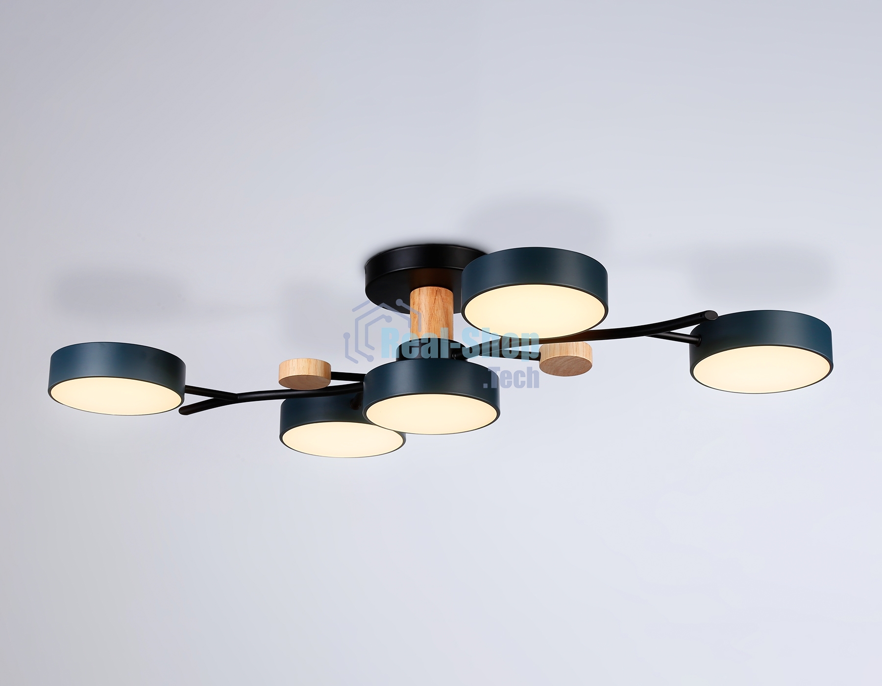 Светильник Ambrella light FL4835/5 BK черный 3000K-6400K 70W 830*400*160 (ПДУ ИК)