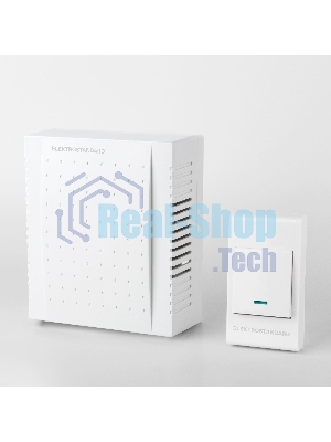 Звонок электрический бытовой (дверной) DBQ26M WM 1M IP44 / Белый