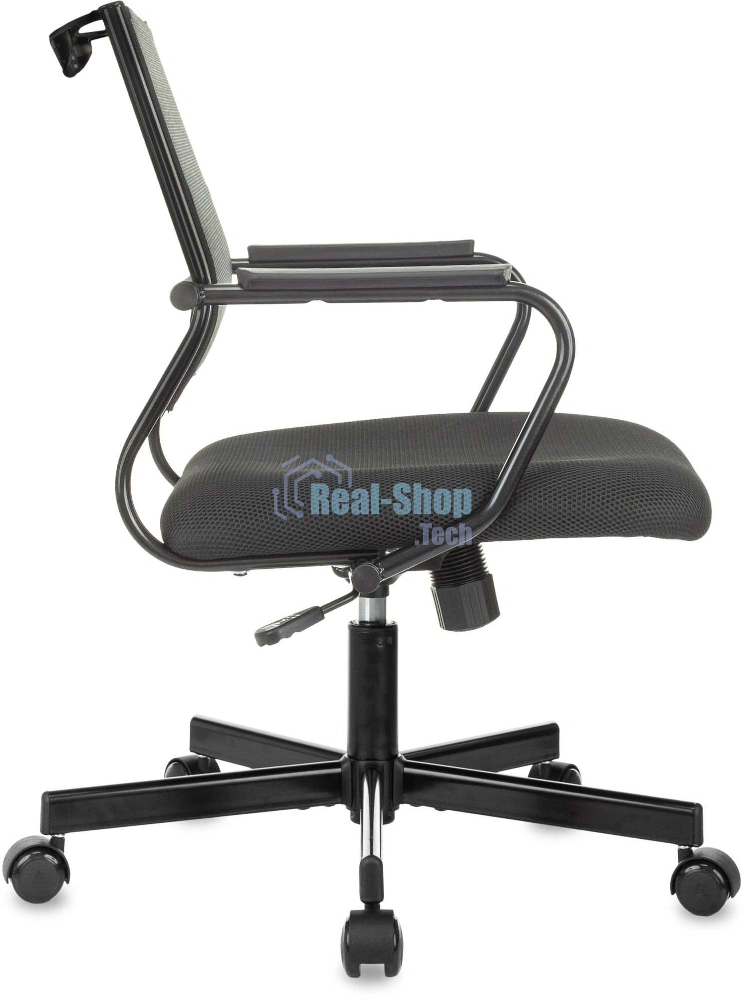Кресло офисное Бюрократ CH Balance-Low черный Elastic-102 TW-11 сетка/ткань, низк. спин. крестов. металл черный