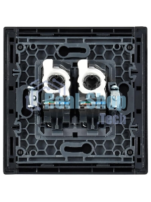 Розетка компьютерная 2-ая RJ45 кат.5E IEK FORTE&PIANO FP133 черный