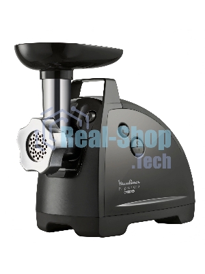 Мясорубка электрическая Moulinex ME684832 черный, 2000 Вт, 3.5 кг/мин, реверс, защита от перегрузки, насадки - 10