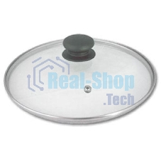 Крышка стеклян. TimA 4726 с ручкой с металл/обод 26см низ