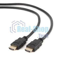 Кабель Cablexpert HDMI CC-HDMI4-6, 19M/19M, v2.0, медь, позол.разъемы, экран, 1.8м, черный, пакет