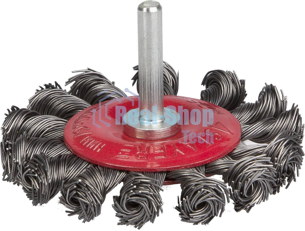 Кордщетка STAYER 35115-075_z01дисковая для дрели плетеные пучки проволоки 0.5мм 75мм