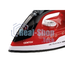 Утюг Centek CT-2347 RED 1800Вт, антипригар. подошва, паровой удар, самоочистка, 200мл