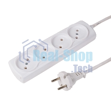 Удлинитель PROconnect OPTIMA 4 гнезда, 7 м, 2х0.75 мм², б/з, белый