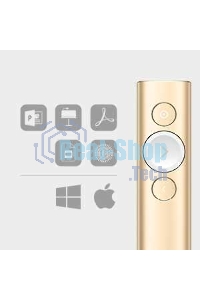 Презентер беспроводной Logitech Spotlight золотистый, радиоканал, USB, кнопки - 3