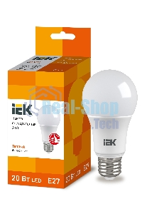 Лампа cветодиодная Iek LLE-A60-20-230-30-E27 ECO A60 шар 20Вт 230В 3000К E27 IEK