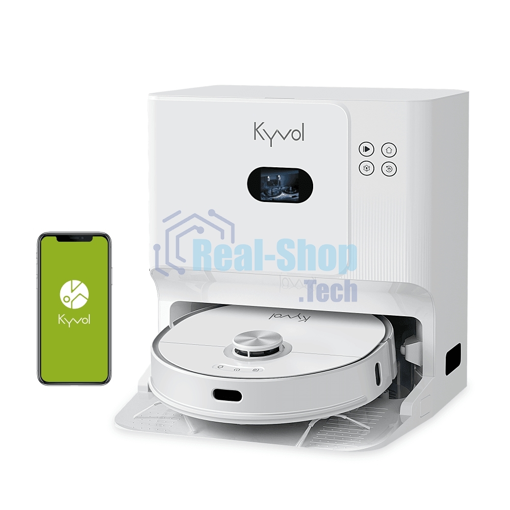 Робот-пылесос Kyvol S60 White, 40 Вт, 5200 мАч Li-Ion, уборка сухая/влажная, пылесборник контейнер 0.35 л