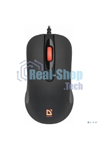Мышь проводная Defender Ultra Classic MB-280 черный, 1200 dpi, USB, кнопки - 4