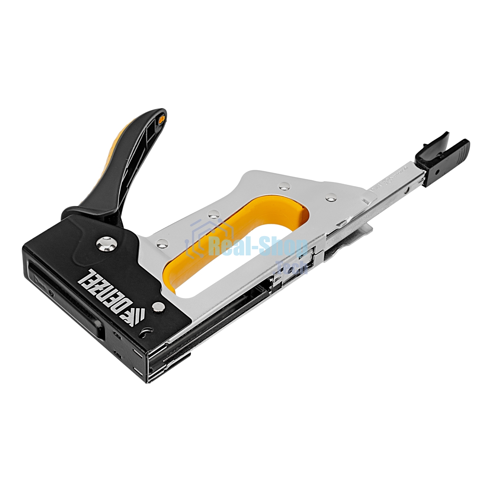 Степлер металлический Denzel скобы в комплекте, 2К рукоятка, тип 53, 6-10 мм