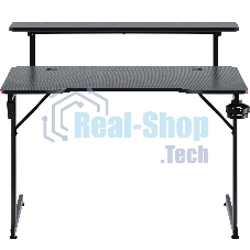 Стол игровой Defender Adamant полка, подвесы, черный, МДФ, RGb