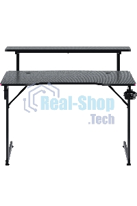 Стол игровой Defender Adamant полка, подвесы, черный, МДФ, RGb