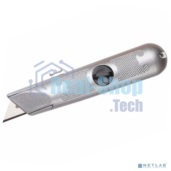 Нож с трапециевидным выдвижным лезвием Rexant винтовой фиксатор лезвия