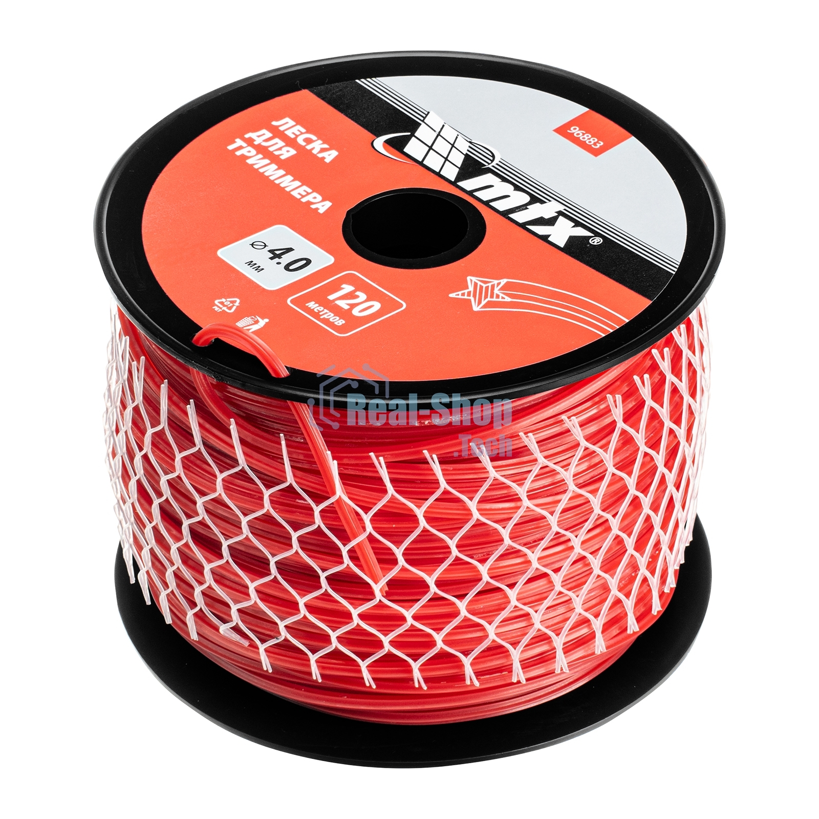 Леска для триммера MTX звезда 4,0 мм х 120 м, на катушке