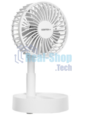 Вентилятор Centek CT-5044 белый, настольный, 4 Вт, 3 скорости, 10 см