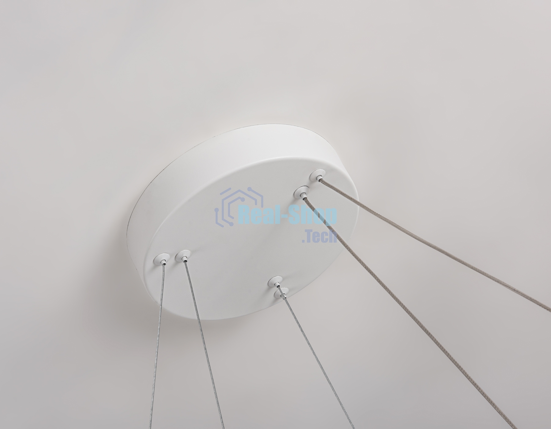 Подвесной светодиодный светильник Ambrella light FL5862/2 WH белый 45W 3000K/4200K/6400K D600/400*830 (без ПДУ)