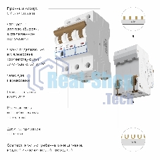Автоматический выключатель Werkel 3P 10 A C 6 kА W903P106