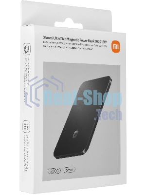 Портативный аккумулятор Xiaomi UltraThin Magnetic Power Bank 5000 15W Graphite Black