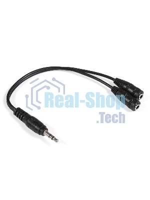 Кабель-разветвитель аудио Exegate EX284946RUS EX-CCA-415-0.3 (3.5мм Jack M/2x3.5мм Jack F, 0,3м)